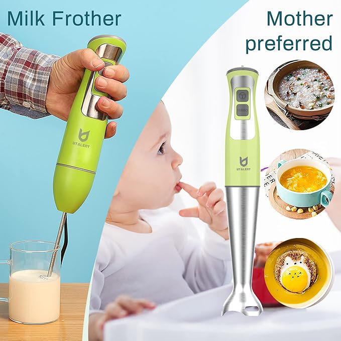 Immersion Hand Blender, UTALENT 3-in-1 8-Speed Stick Blender - Image 4
