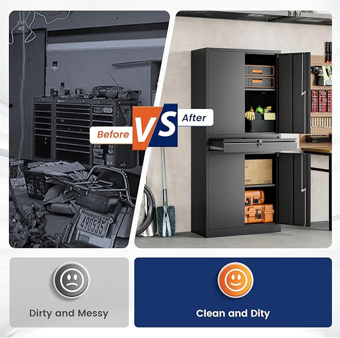 Yizosh Metal Garage Storage Cabinet - Image 7