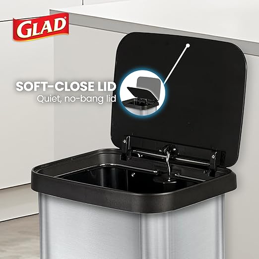Glad GLD-74506 Stainless Steel Step Trash Can - Image 4