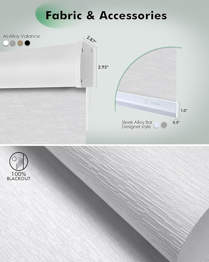 Yoolax Motorized Blinds with Remote, Automatic Roller Shades Cordless Electric - Image 5