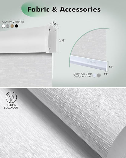 Yoolax Motorized Blinds with Remote, Automatic Roller Shades Cordless Electric - Image 5