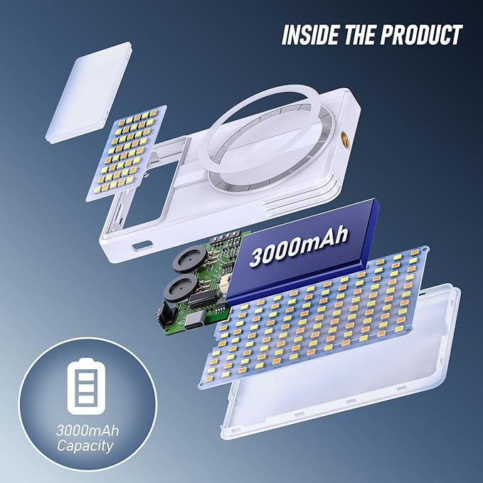 Magnet Phone Light, 160 LED Dual Side Selfie Light Compatible - Image 5