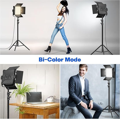 Photography Video Lighting Kit, Upgraded Bi-Color LED Video Studio Lights - Image 9