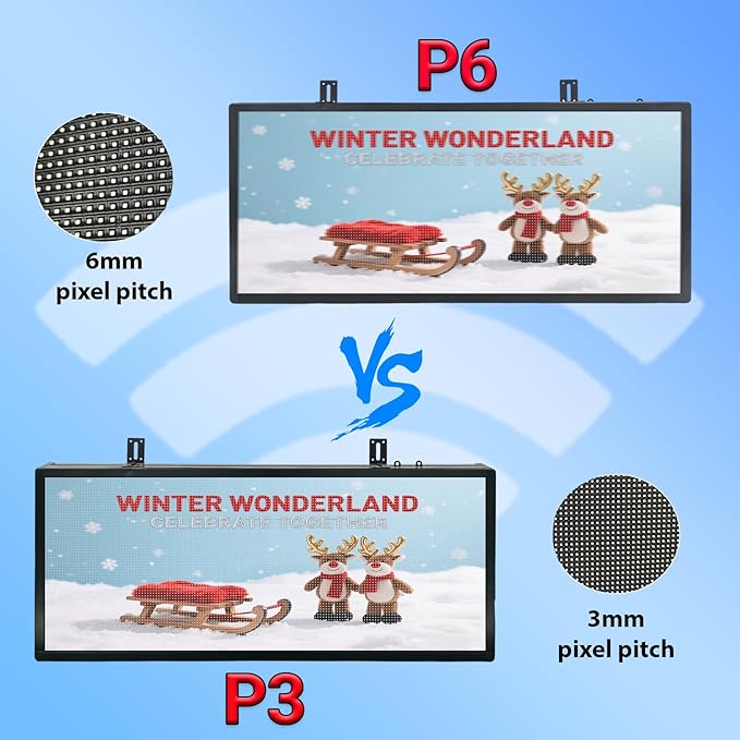 P6 Programmable LED Sign 40"x17", Outdoor Waterproof Digital Message Board - Image 5