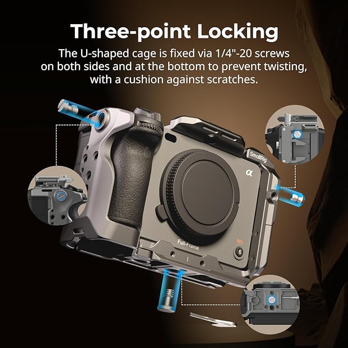 SmallRig FX3 / FX30 HawkLock Quick Release Camera Cage Kit - Image 2