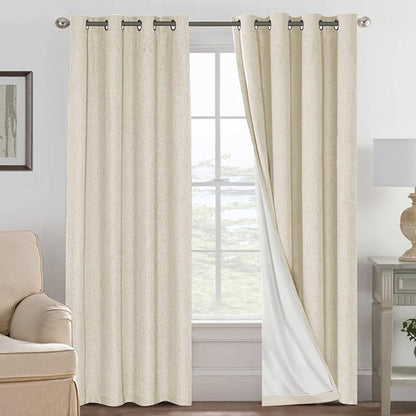 H.VERSAILTEX Linen Curtains 100% Blackout Curtains by HVERSAILTEX