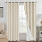 H.VERSAILTEX Linen Curtains 100% Blackout Curtains by HVERSAILTEX