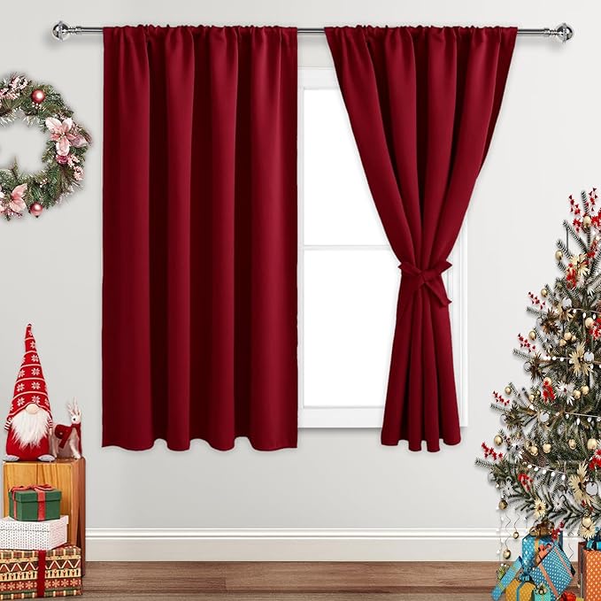 JIUZHEN Christmas Blackout Curtains by JIUZHEN