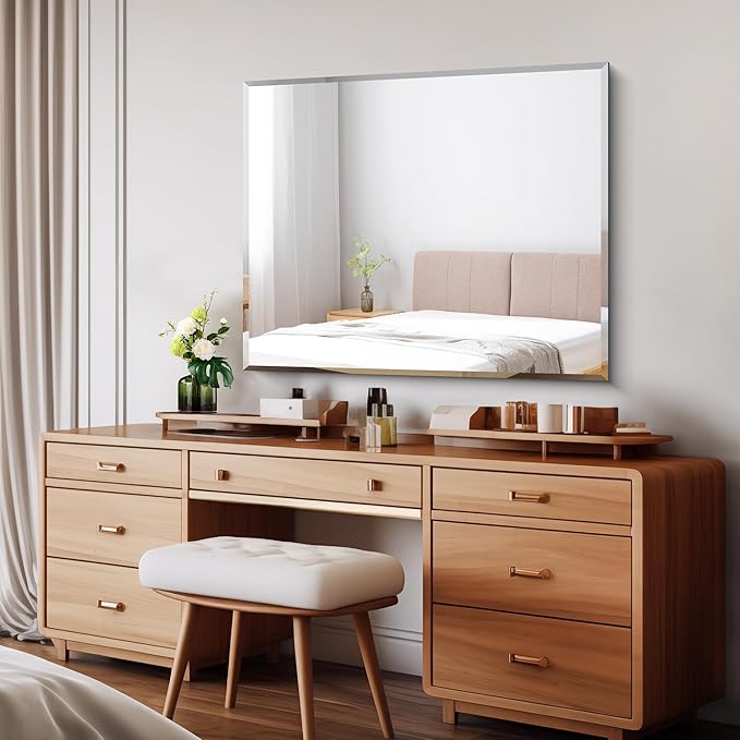 CILIBER Beveled Mirror, 30x36 Inch Bathroom Mirrors - Image 2