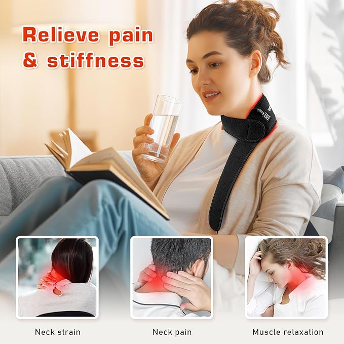 Red Light Therapy Belt for Neck, Near Infrared Light Therapy Belt Wearable - Image 2