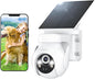 Noorio Solar Security Cameras Wireless Outdoor, 2K Pan/Tilt 360° View by Noorio