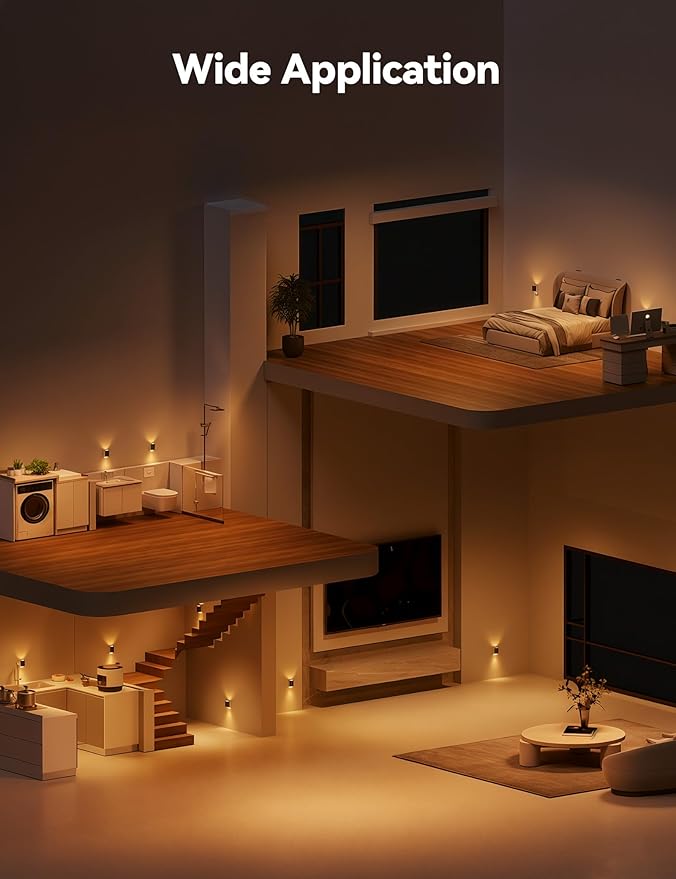 Brightown 2 Pack Black White Night Lights Plug into Wall, Modern Night Light - Image 8