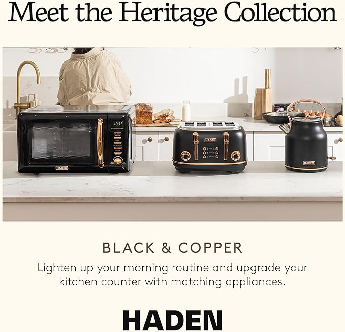 Haden Heritage 4 Slice Wide Slot Stainless Steel Toaster Bundled - Image 6