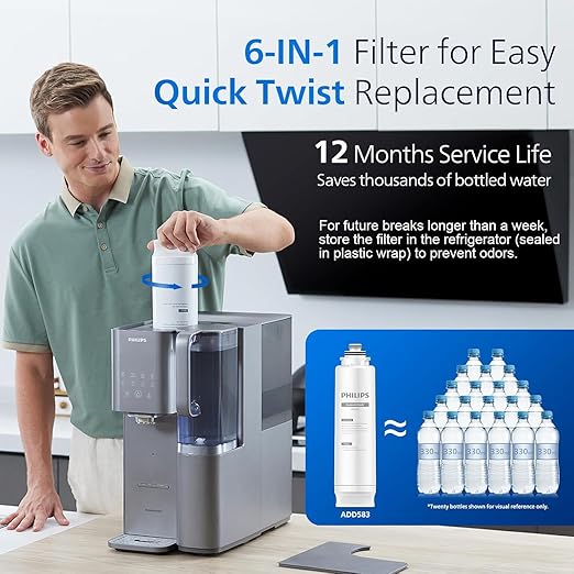 Reverse Osmosis Water Filter Countertop ADD6928DG/37, Cold & Hot Water Dispenser - Image 3