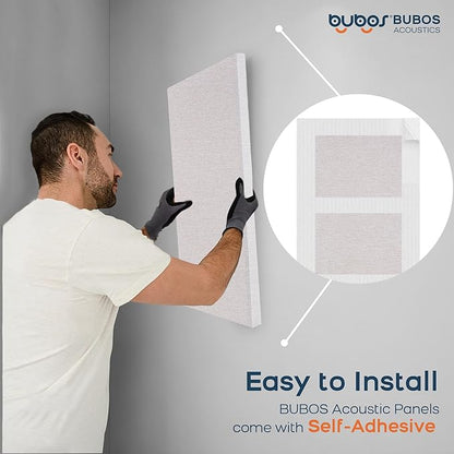 BUBOS 4 PCS Fabric Acoustic Panels, 23.6''x11.8''x2'' Sound Proof Panels - Image 8