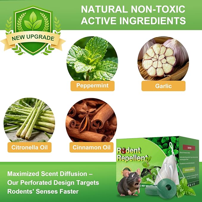 Mouse Repellent Balls, Peppermint Oil Scent, Safe - Image 3