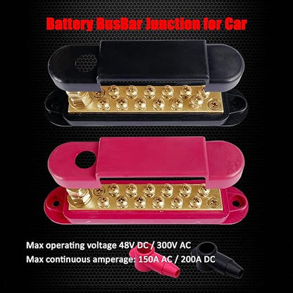 1/4" Stud Power Distribution Block Bus Bar - Image 2