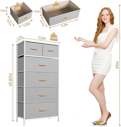 Mifuro Tall Dresser for Bedroom, Vertical Storage Organizer Tower - Image 3
