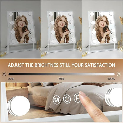 FENCHILIN Vanity Mirror with Light Lighted Makeup Mirror Vanity Makeup Mirror - Image 4
