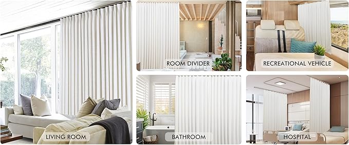 ChadMade Ceiling/Wall Mount Curtain Track Rod Set - 9ft Adjustable Length - Image 7