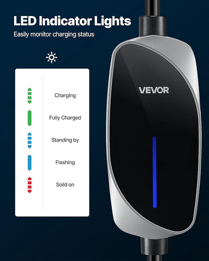 VEVOR Level 1/2 Tesla Charger, 16 Amp, Portable Electric Car EV Charger - Image 5