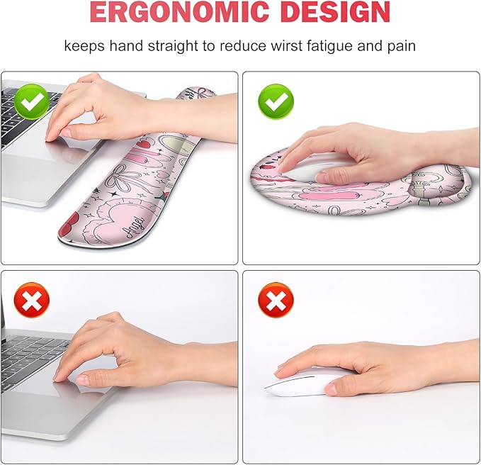 Gaming Mouse Pad, Large Desk Mat, Cute Desk Pad Protector, 4in1 XXL Mousepad + - Image 3