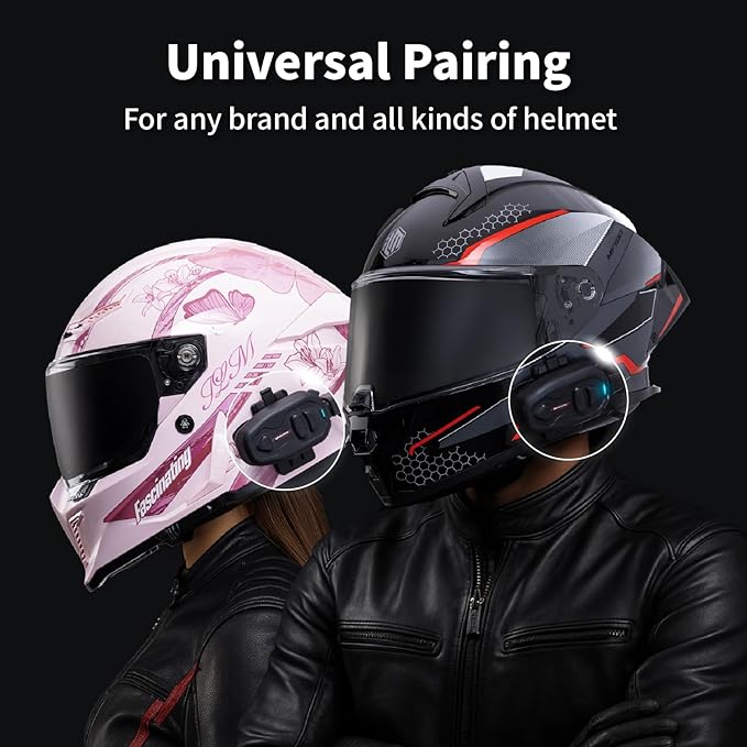 BIKECOMM Salut Motorcycle Helmet Speakers Intercom – 1000M Range Wireless - Image 2