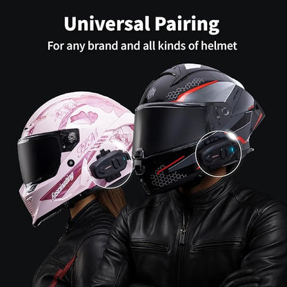BIKECOMM Salut Motorcycle Helmet Speakers Intercom – 1000M Range Wireless - Image 2