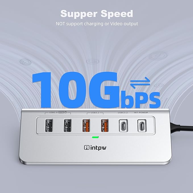P9R PRO USB C Hub Ethernet, 10 in 1 USB Docking Station 10Gbps - Image 4