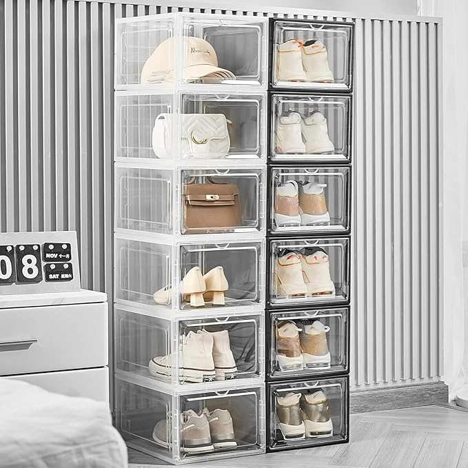 Attelite Upgrade 12pack Shoe Box Storage Containers, Thicken Sturdy Clear - Image 5