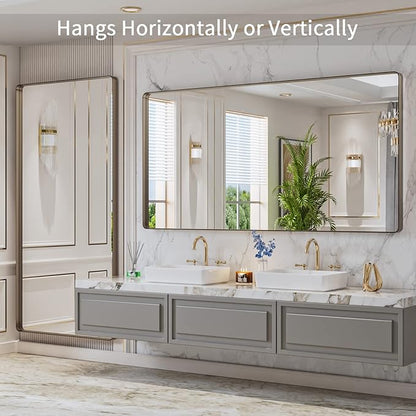 LOAAO 72”X36” Bronze Bathroom Mirrors - Image 3