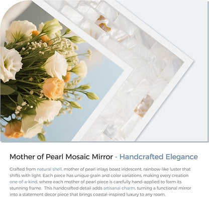 Tanmicoshomy 24 x 47 Inch White Rectangle Wall Mirror, Rectangular Mirrors - Image 5