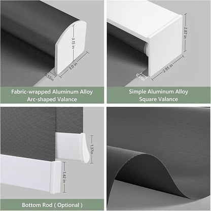 Tipiace Motorized Blinds with Remote Window Roller Shade Wireless Rechargeable - Image 5