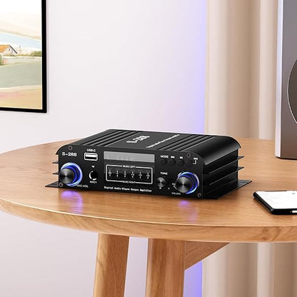 Facmogu S-288 4 CH Bluetooth 5.0 Home Audio Amplifier, RMS 45Wx4, Max 600W HiFi - Image 9
