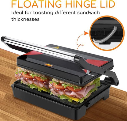 Panini Press Sandwich Maker, Aigostar 1000W Sandwich Press Grill - Image 4