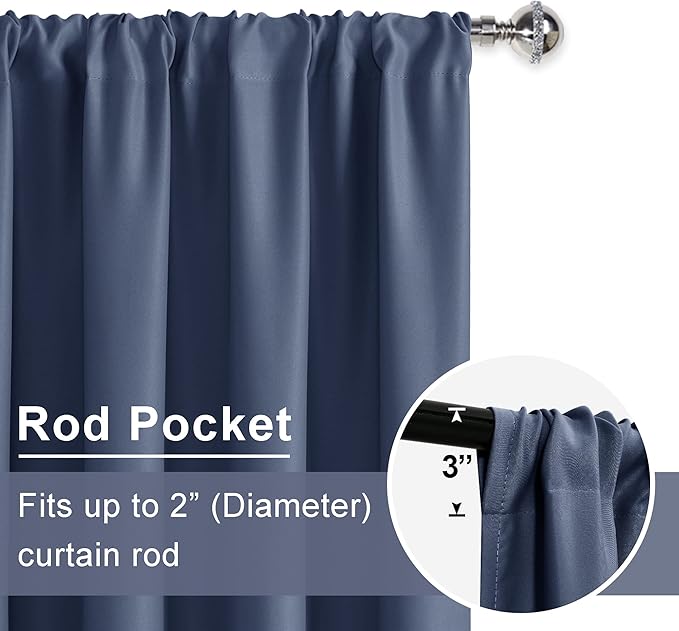 JIUZHEN Blackout Doorway Curtains 80 inch Length - Image 5