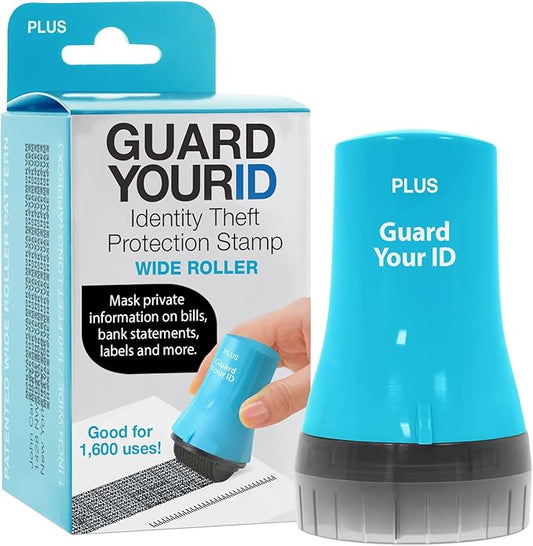 Guard Your ID Wide Advanced Roller 2.0 Identity Theft Prevention Security Stamp by Plus