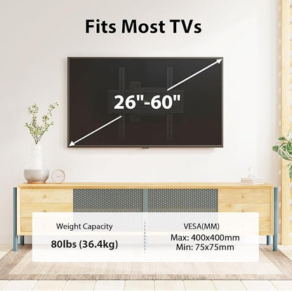USX MOUNT Corner TV Wall Mount for 26-60 Inch TVs up to 80 lbs, Single - Image 3