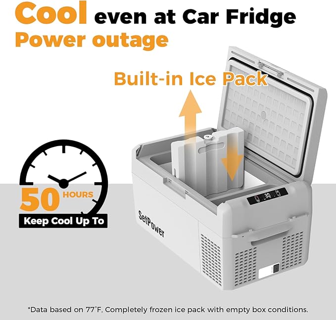 Setpower 12V Refrigerator 50 Hours Backup Cooling 21 Quart 12V Coolers - Image 2