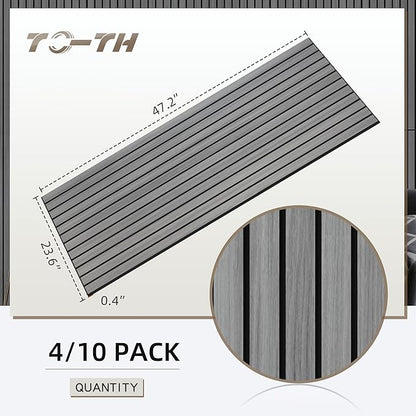 TO-TH Wood-Look Acoustic Wall Panels, 10 Pack 47.2” x 23.6” Sound Panels - Image 8