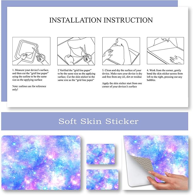 Laptop Skin Sticker Decal, Decorative Waterproof, Romantic Starry Night Sky - Image 5