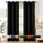 MIULEE Black Blackout Curtains for Bedroom Living Room 78 Inches Long 2 Panels by MIULEE