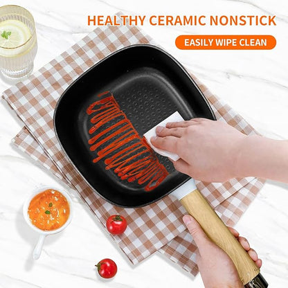 Audecook Hot Pot Electric 2L, Cermic Glaze Non-Stick Frying Pan 8 Inch - Image 5