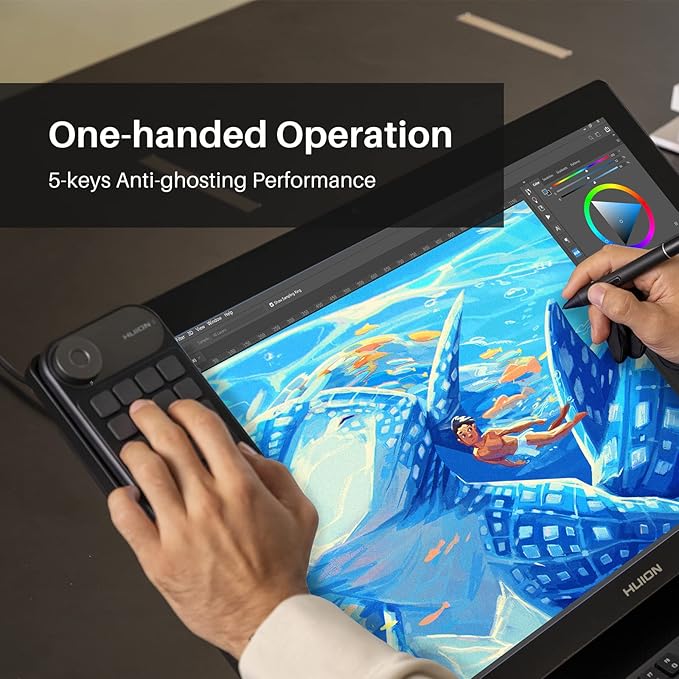 HUION Keydial Mini Bluetooth Programmable Keypad - Image 4