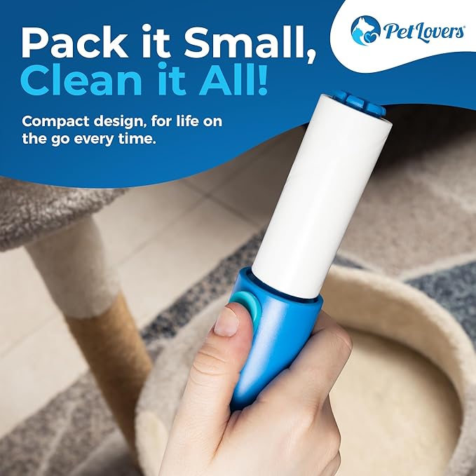 PetLovers Mini Lint Roller Travel Size 50 Sheets – Compact pet Hair Remover - Image 4