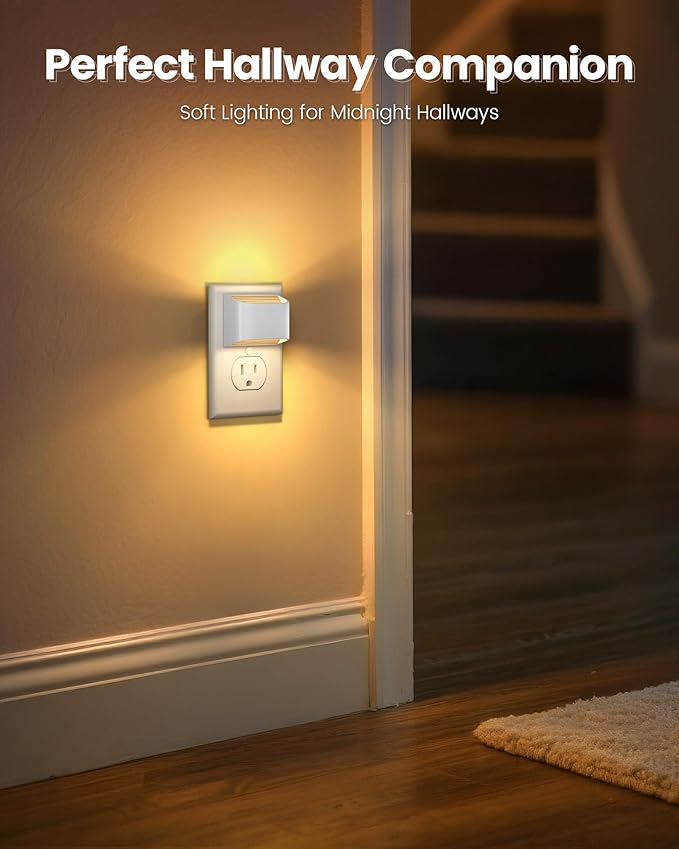 NIORSUN Plug in Night Light, Auto Brightness Sensor Night Light, 3000K Warm - Image 3