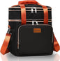 Expandable Insulated Lunch Box for Women Men, Double Deck Large Lunch Bag Tote by GLENKEY