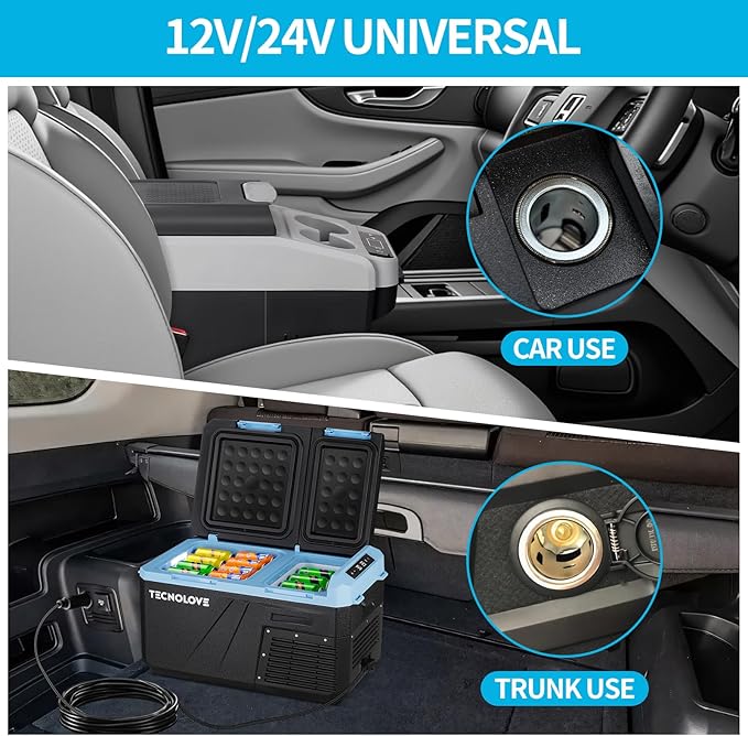 12V/24V DC Power Cord for Car Fridge Freezer、Portable Car Refrigerator，12 Volt - Image 2