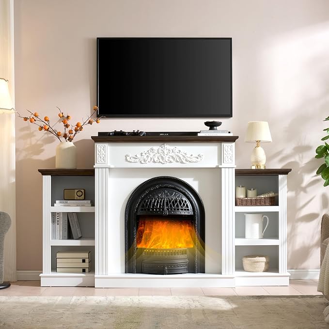 78" Birdcage-Style Electric Fireplace - Image 3