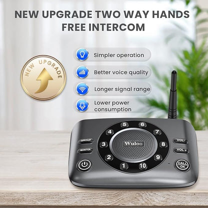 Hands-Free Intercoms Wireless for Home Business, Wuloo Upgrade Two Way Audio - Image 2